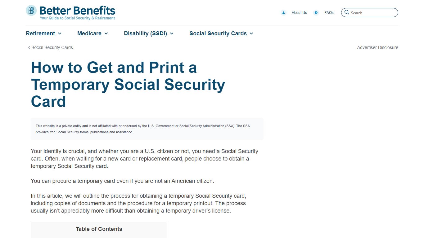 How to Get and Print a Temporary Social Security Card